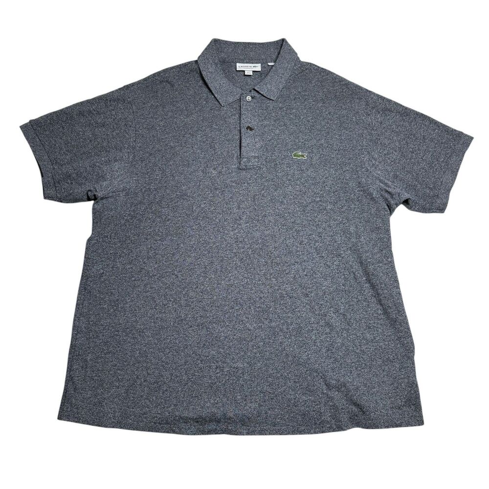 Lacoste Men’s Gray Polo Shirt XXL Classic Fit Short Sleeve Cotton